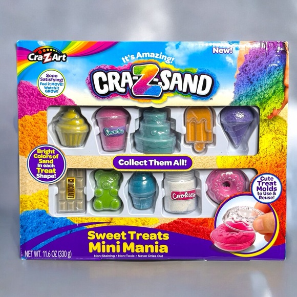 CRA-Z-Sand Sweet Treats Mini Mania 10 Piece Multicolor Mini Grocery Sand Set - Picture 1 of 12
